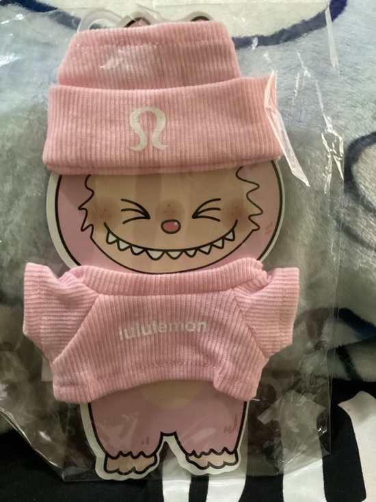 Other - lululemon athletica themed pink Labubu outfit One-Piece Set with Beanie